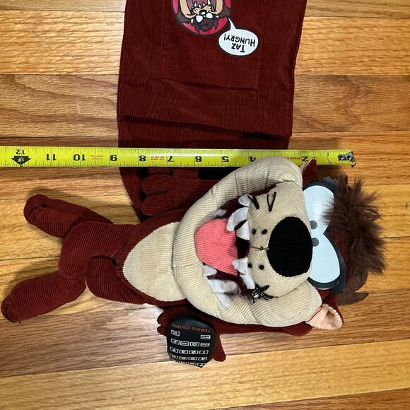 Taz Tasmanian Devil Looney Tunes TV Remote Control Holder Retro 90s Corduroy VTG - Picture 6 of 9